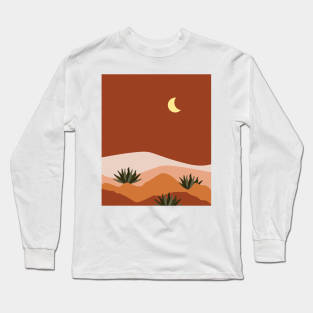 Boho minimal Landscape Long Sleeve T-Shirt